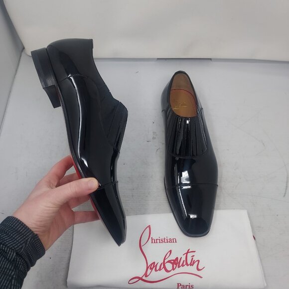 Christian Louboutin Greg on MENS Flat Patent Leather Shoe main image 6